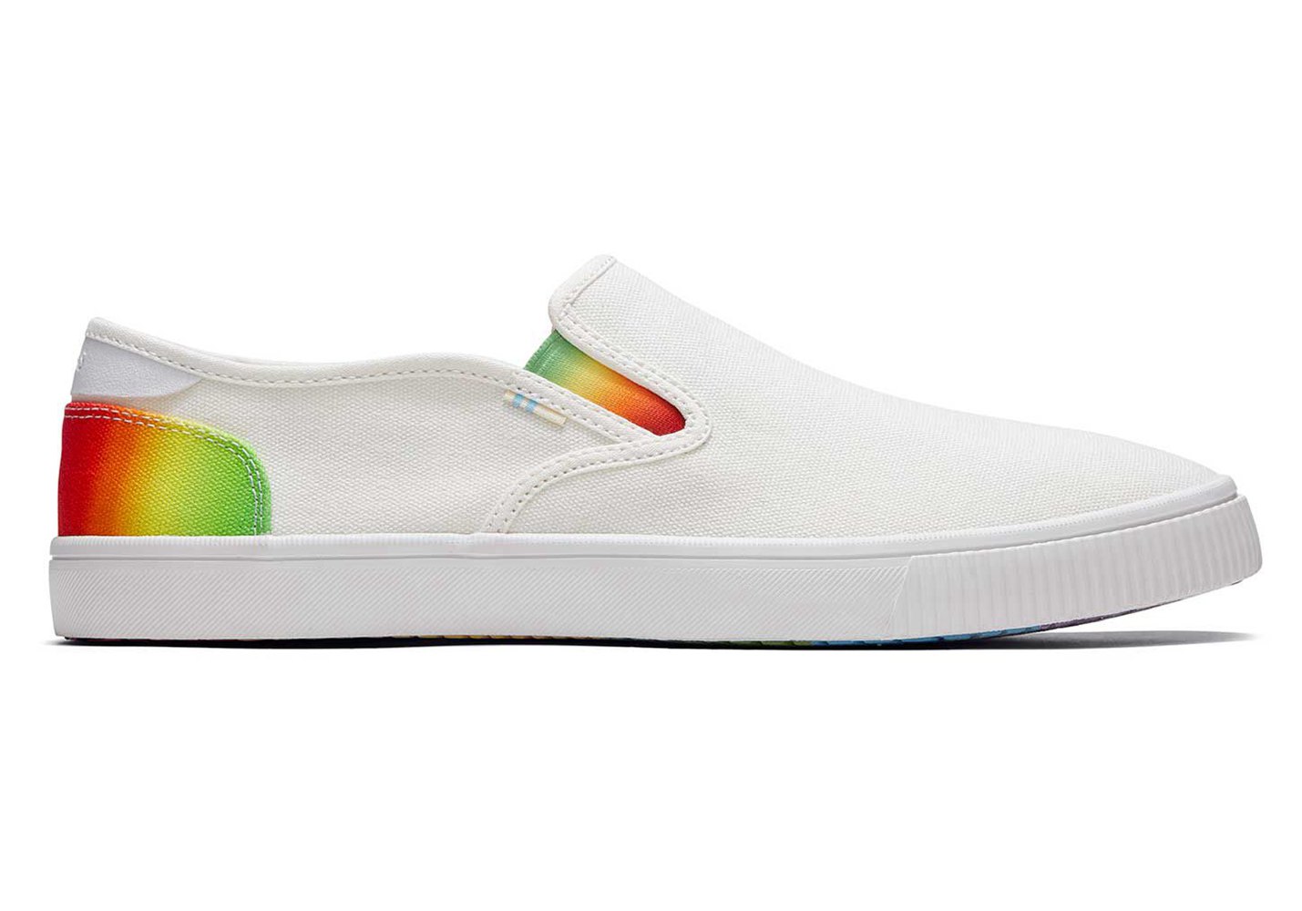 Toms Slip On Męskie Białe - Baja Unity Rainbow - 73FXRAUWO